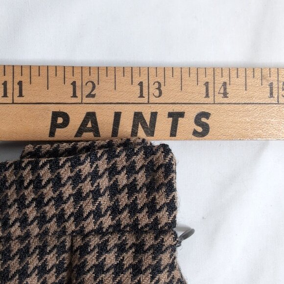 Aquascutum 2-Piece Suit Brown/Tan Houndstooth Skirt/Jacket 100% Wool, Size 8 - Picture 15 of 15